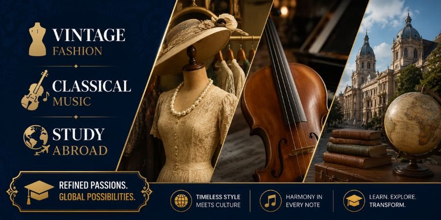 Vintage Fashion Classical Music Study Abroad